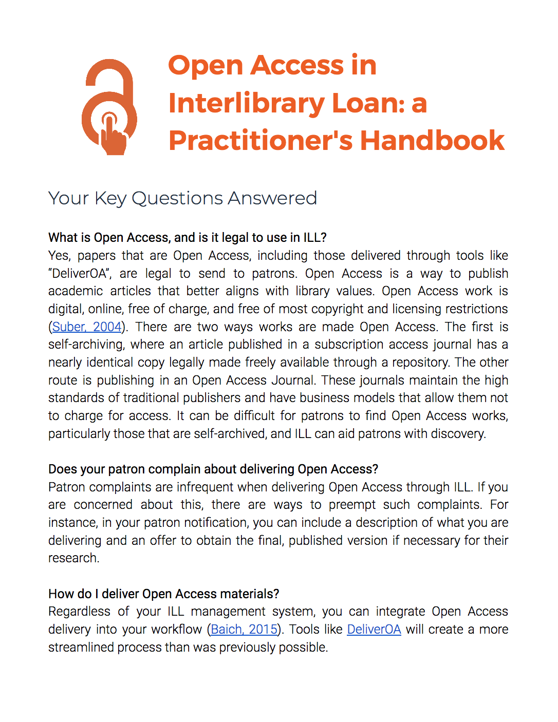 Announcing a Practitioner’s Handbook on Open Access in Interlibrary Loan